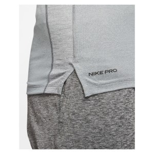 Nike Tight-Fit Short-Sleeve Top Smoke Grey-Light Smoke Grey-Black