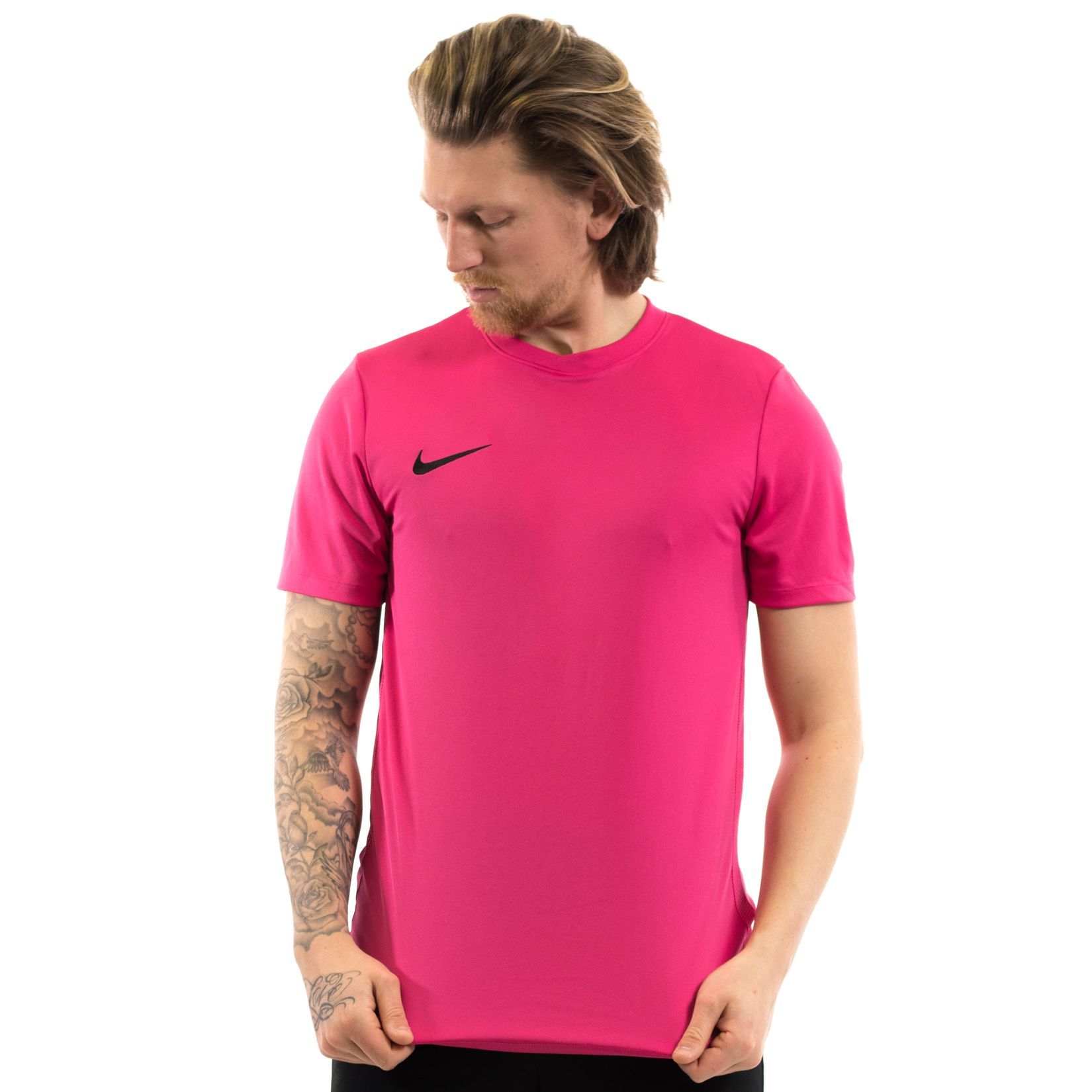 Nike Park VI Short Sleeve Shirt Vivid Pink-Black-1-41576-4547