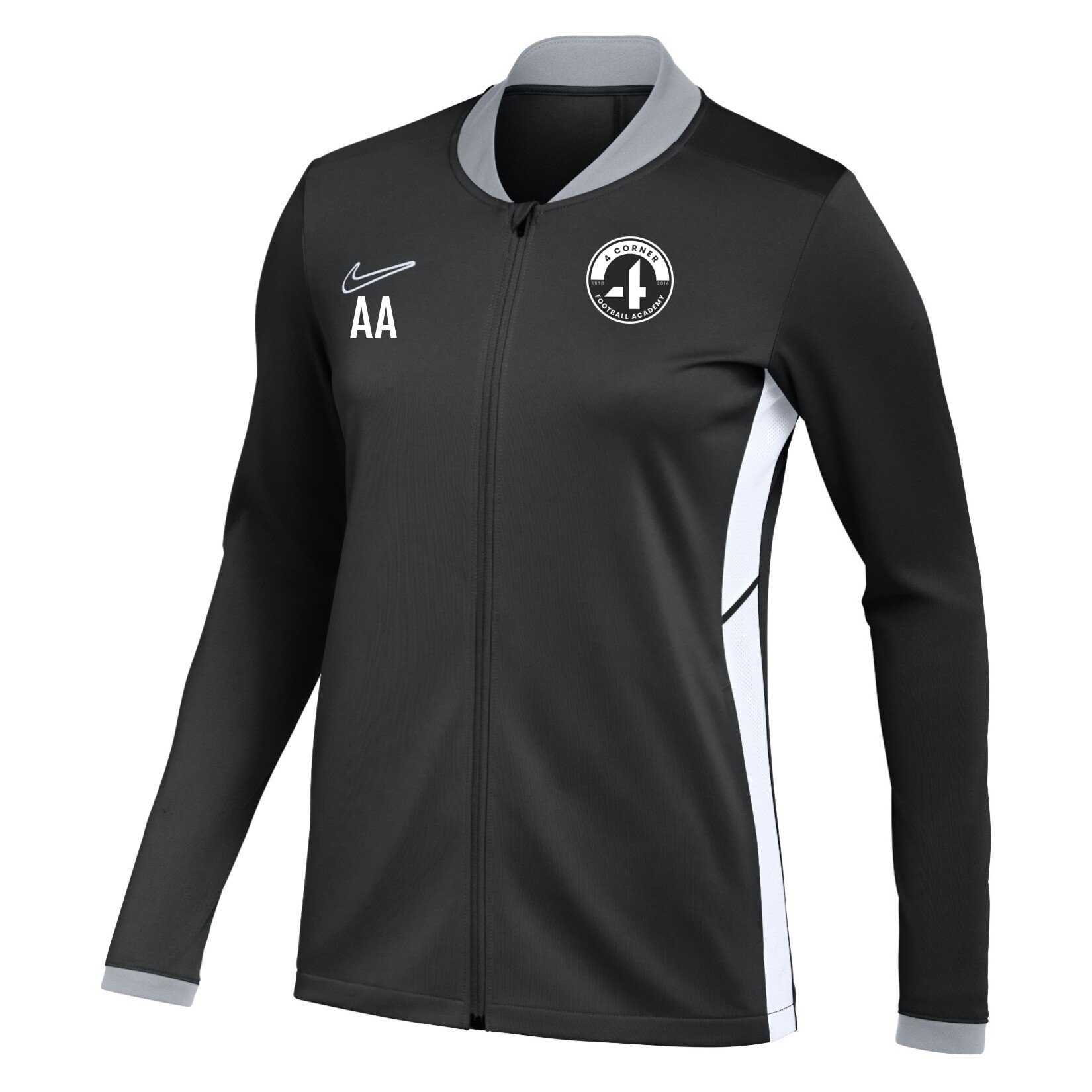 Nike Dri-FIT Academy 25 Knit Track Jacket (W) - Black/White/White