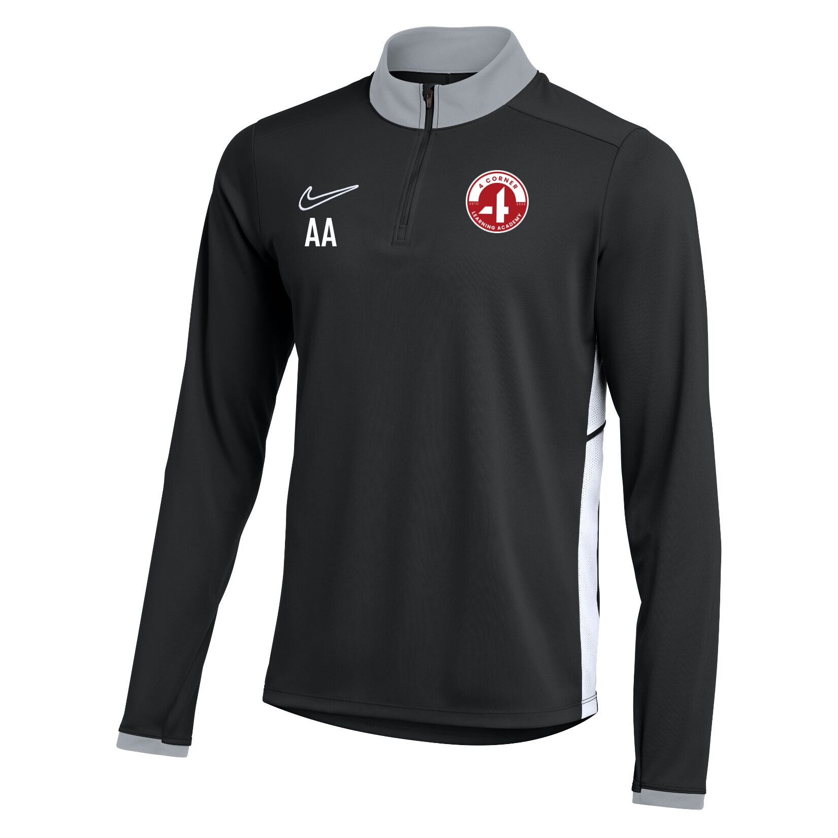 Nike Dri-FIT Academy 25 Drill Top - Black/White/White