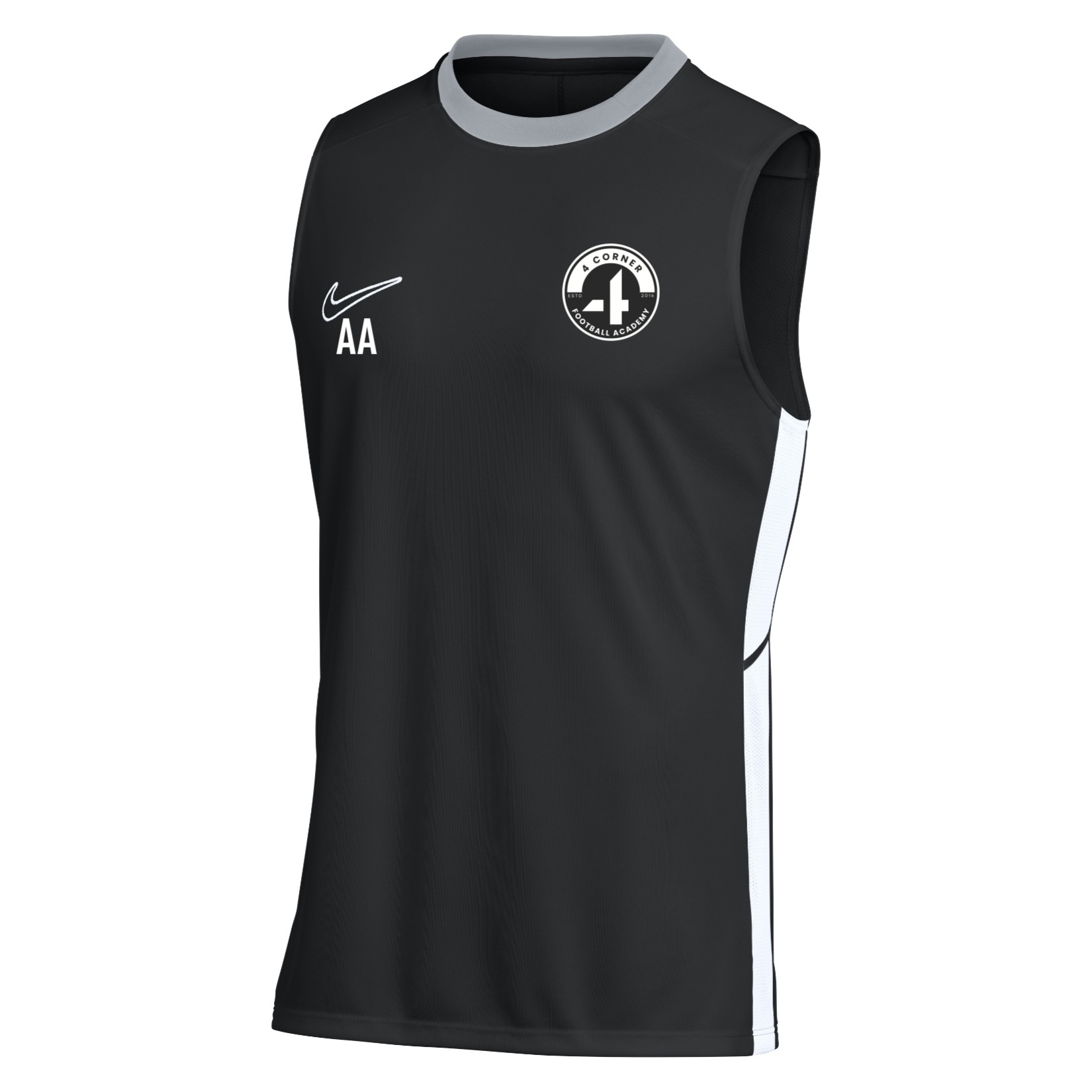 Nike Dri-FIT Academy 25 Sleeveless Top - Black/White/White
