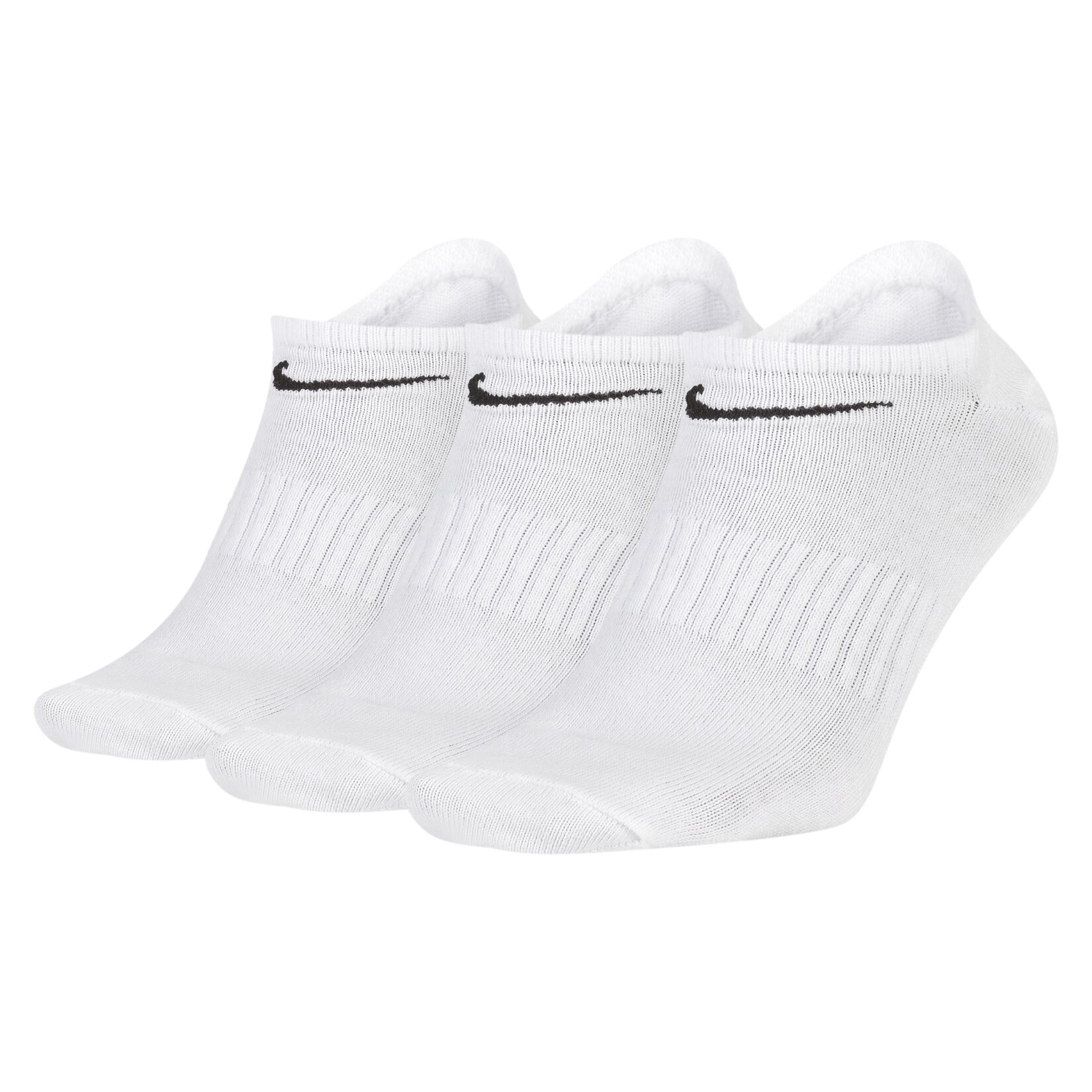 Nike Everyday Lightweight No-Show Training Socks (3 Pair) - White/Black