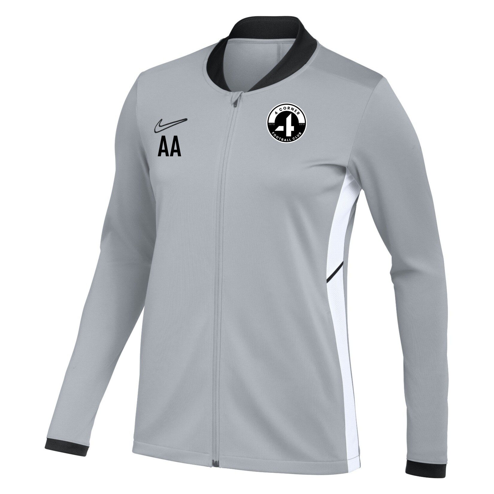 Nike Dri-FIT Academy 25 Knit Track Jacket (W) - Wolf Grey/Black/White