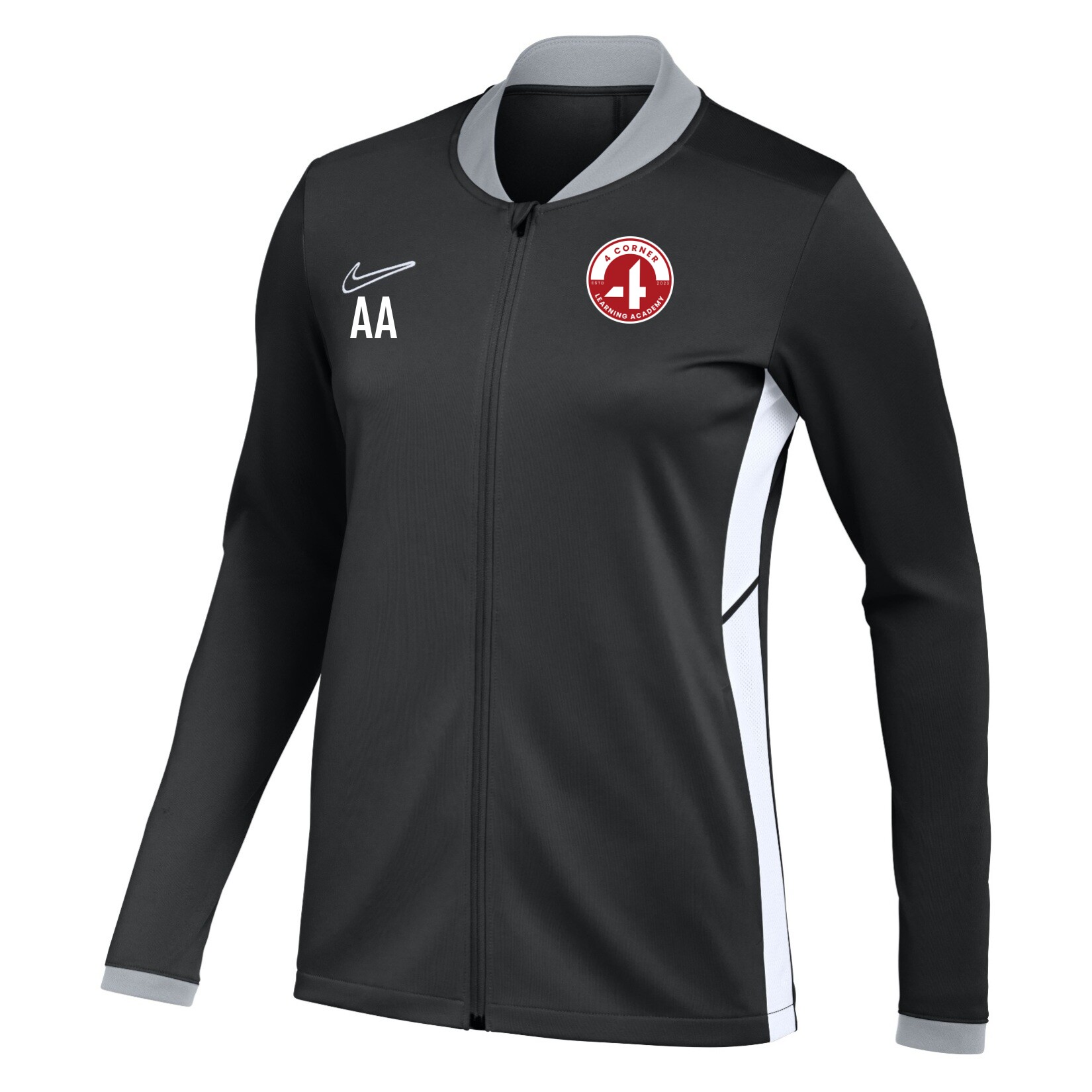 Nike Dri-FIT Academy 25 Knit Track Jacket (W) - Black/White/White