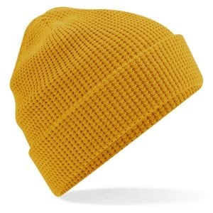 Ralawise Organic Cotton Waffle Beanie - Mustard