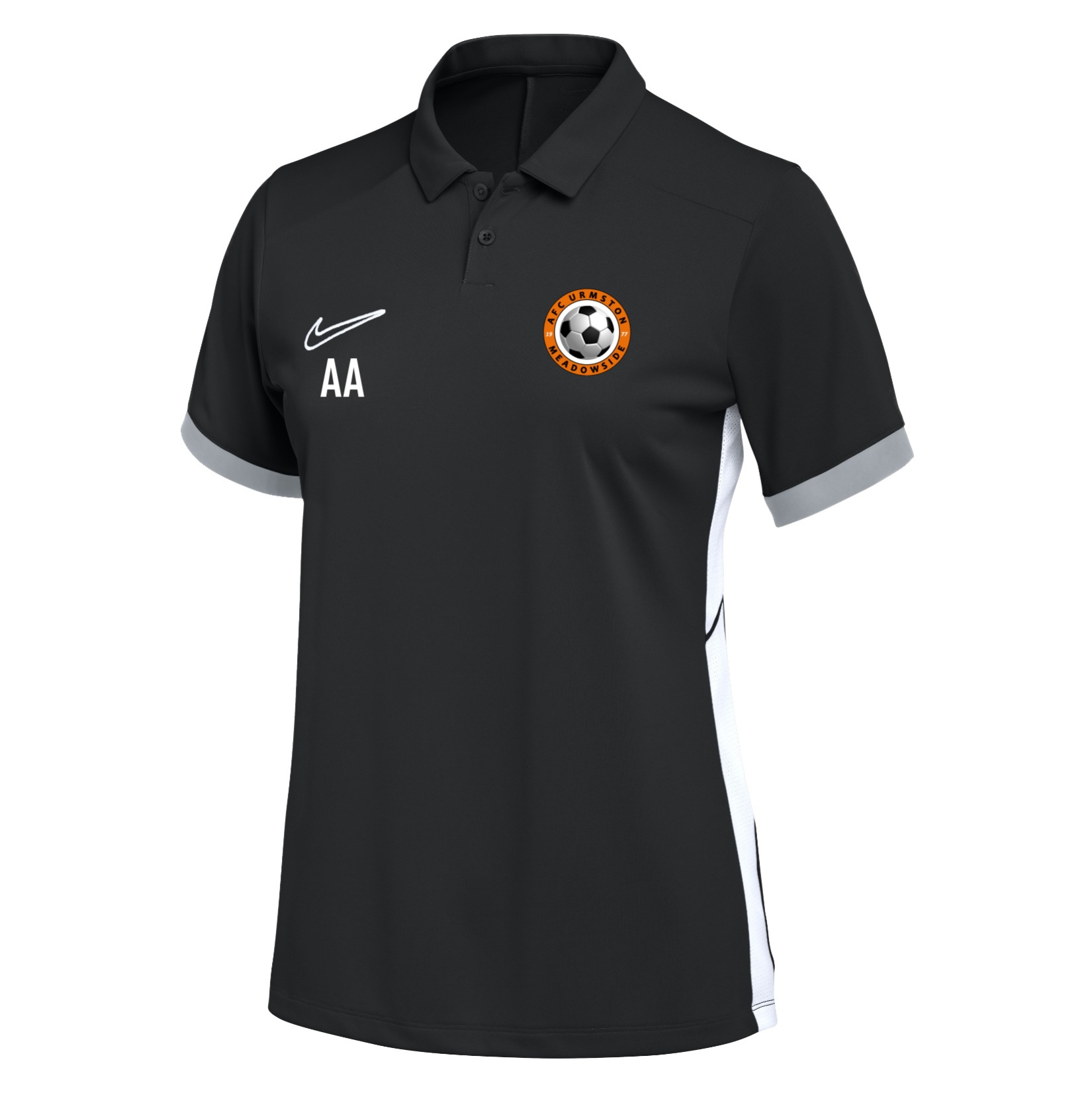 Nike Dri-FIT Academy 25 Polo (W) - Black/White/White