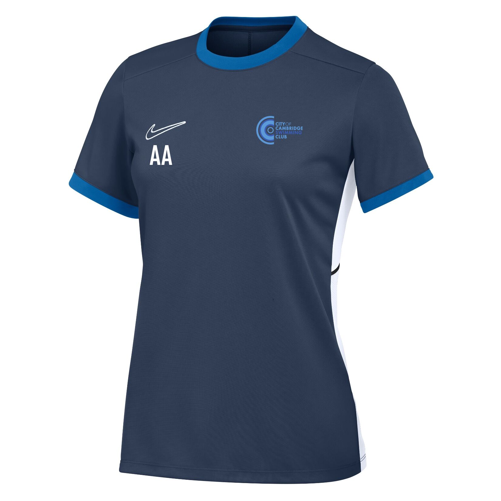 Nike Academy 25 Short-Sleeve Training Top (W) - Obsidian/Royal Blue/White