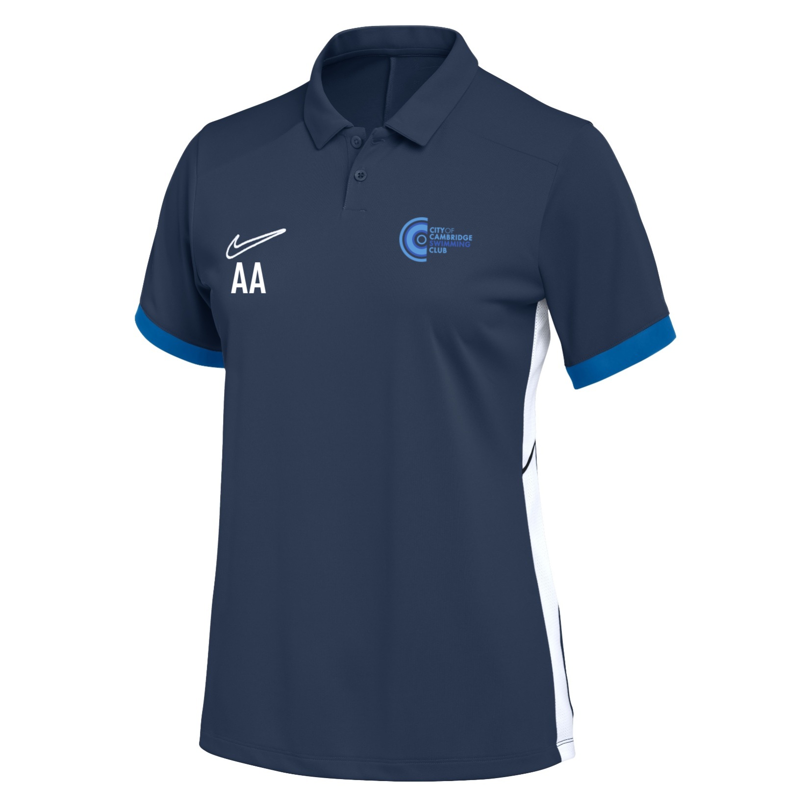 Nike Dri-FIT Academy 25 Polo (W) - Obsidian/Royal Blue/White