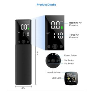 Digital Display Mini Automatic Rechargable Ball Pump