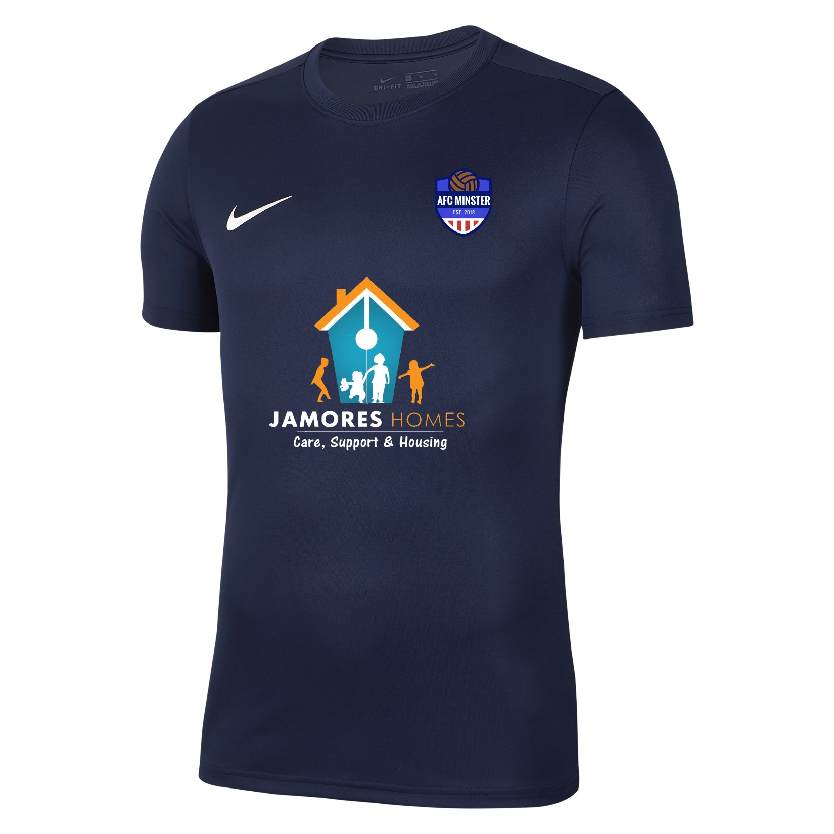 Nike Park VII Dri-FIT Short Sleeve Shirt - Midnight Navy/White