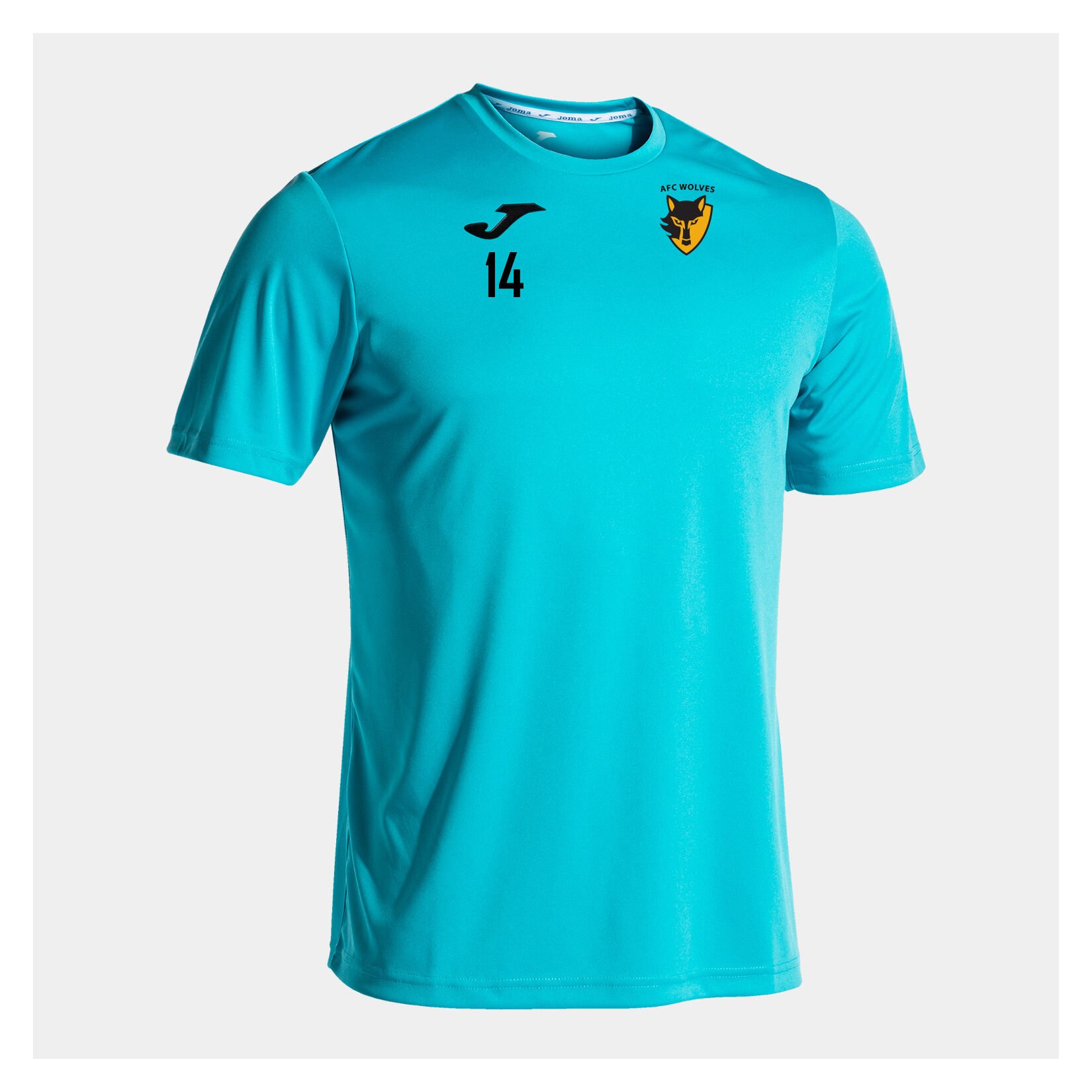 Joma Combi Short Sleeve Mens Performance Shirt - Turquoise Fluor