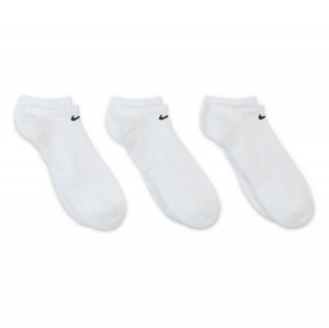 Nike Everyday Cushioned Training No-Show Socks (3 Pairs) White-Black