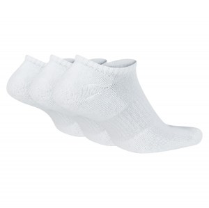 Nike Everyday Cushioned Training No-Show Socks (3 Pairs) White-Black