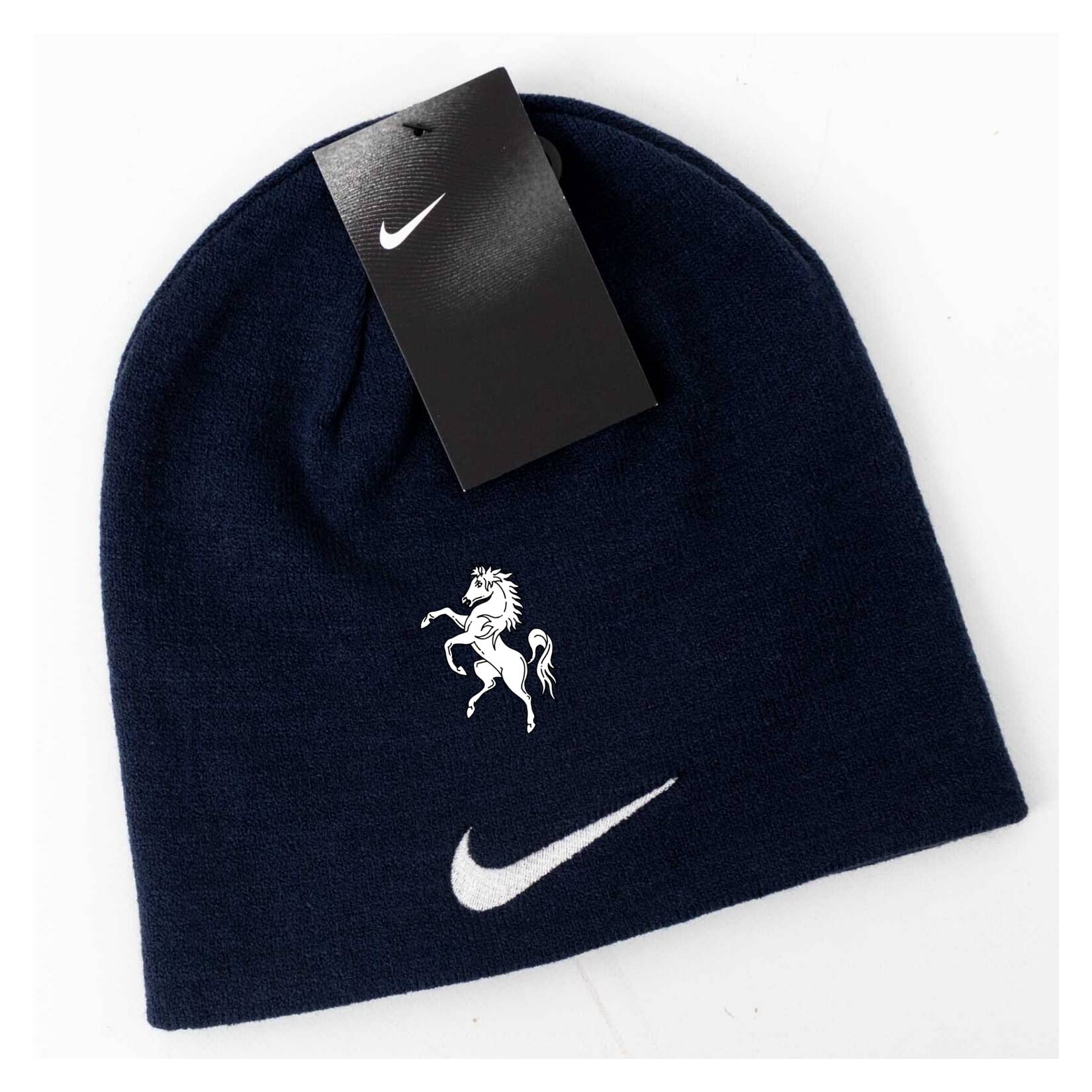 Zelus-Nike Swoosh Beanie - Navy