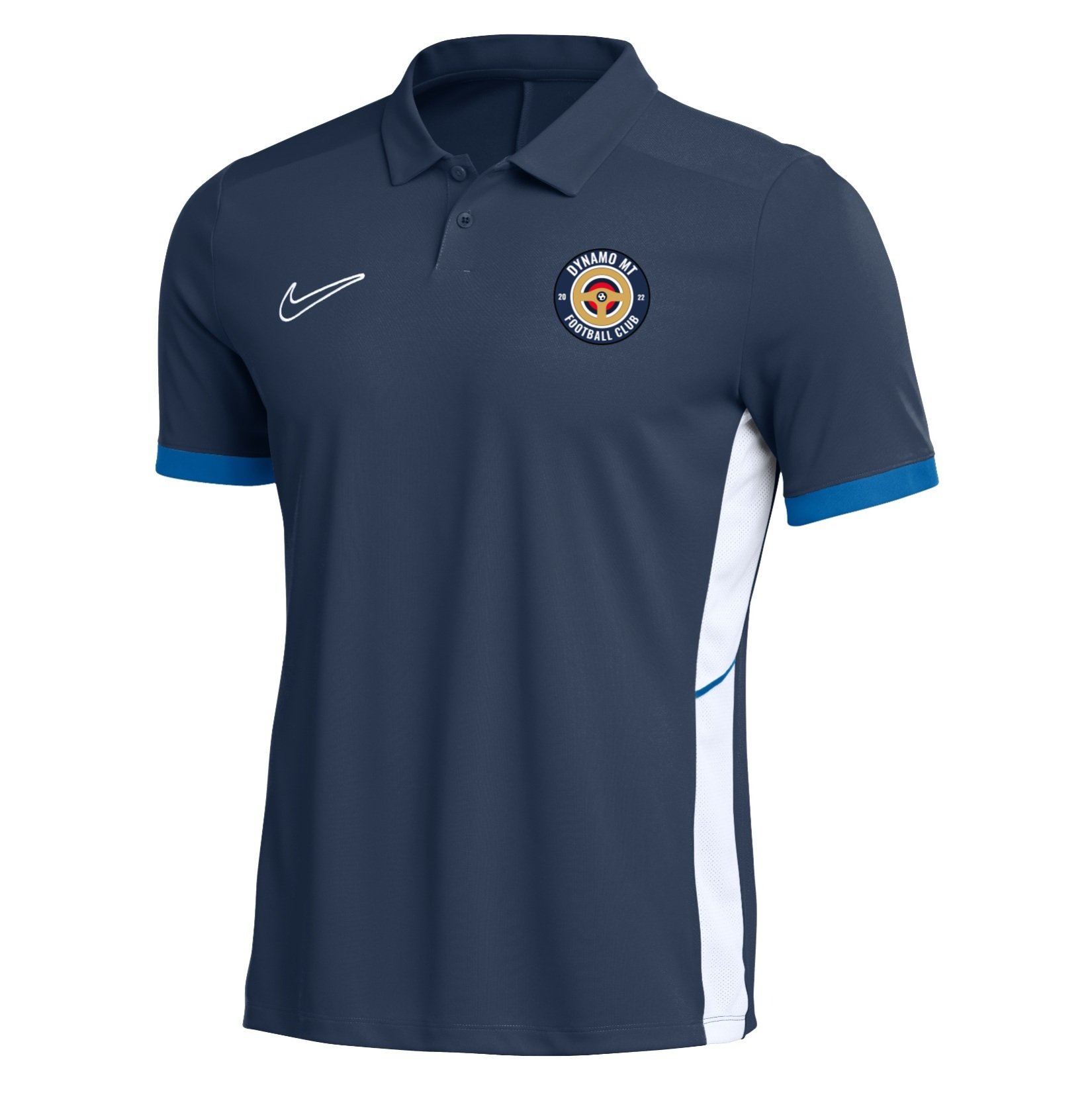 Nike Dri-FIT Academy 25 Polo - Obsidian/Royal Blue/White