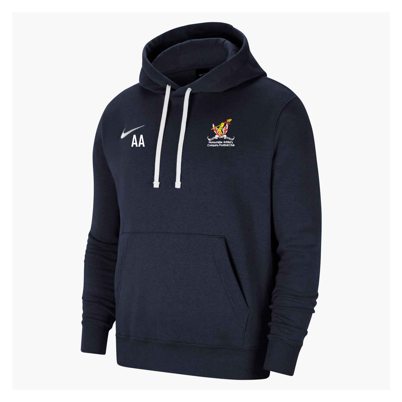 Nike Team Club 20 Fleece Hoodie (M) - Obsidian/White/White