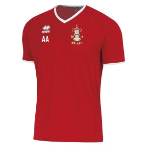 Errea Lennox Short Sleeve Shirt Red-White