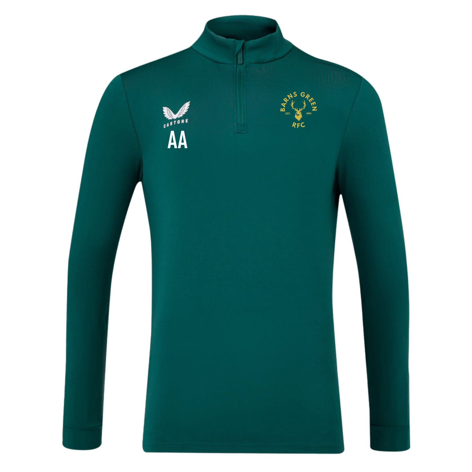 Castore Quarter Zip Midlayer - Green/White