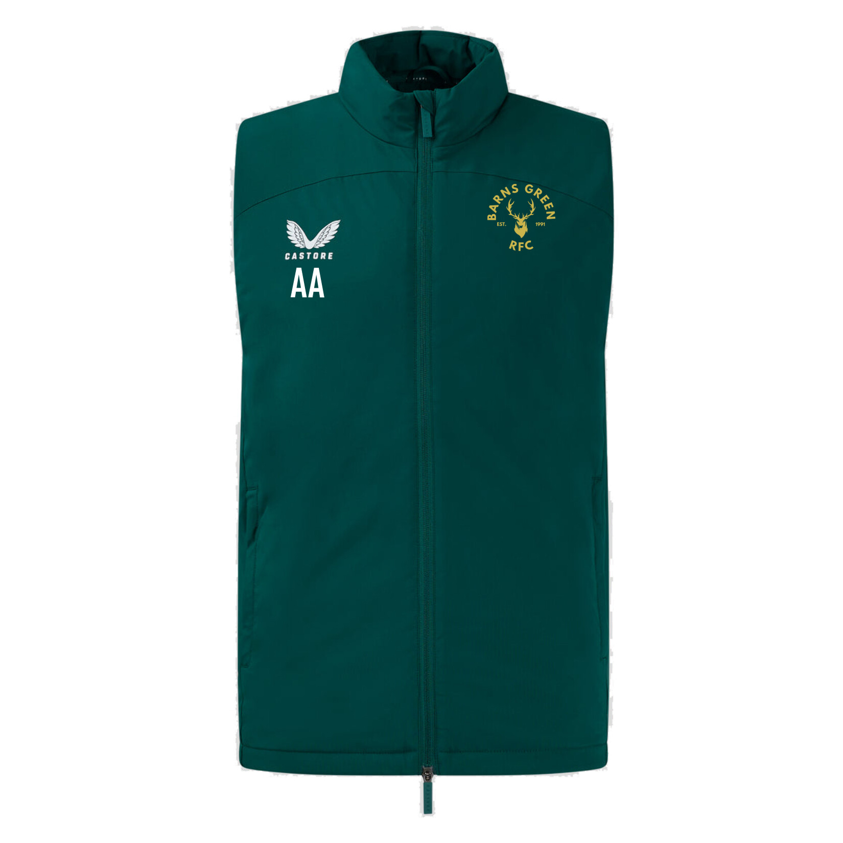 Castore Padded Gilet - Green/White