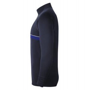 Nike Academy 21 1/4 Zip Midlayer (M) Obsidian-White-Royal Blue-White