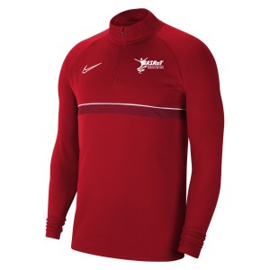 Nike Academy 21 1/4 Zip Midlayer (M) University Red-White-Gym Red-White