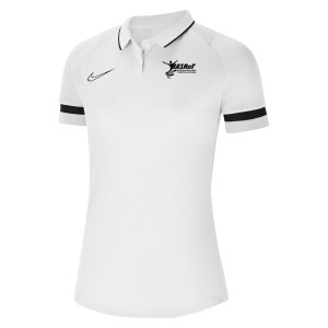 Nike Womens Academy 21 Dri-FIT Performance Polo (W) White-Black-Black-Black