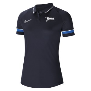 Nike Womens Academy 21 Dri-FIT Performance Polo (W) Obsidian-White-Royal Blue-White