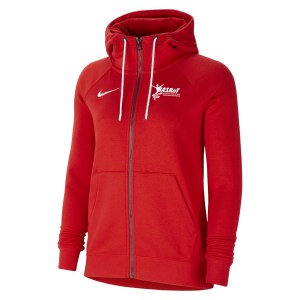 Nike Womens Park Fleece Full-Zip Hoodie (W) University Red-White-White