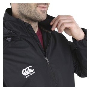 Canterbury Team Full Zip Rain Jacket Black-White