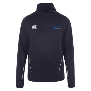 Canterbury Team 1/4 Zip Mid Layer Training Top Black-White