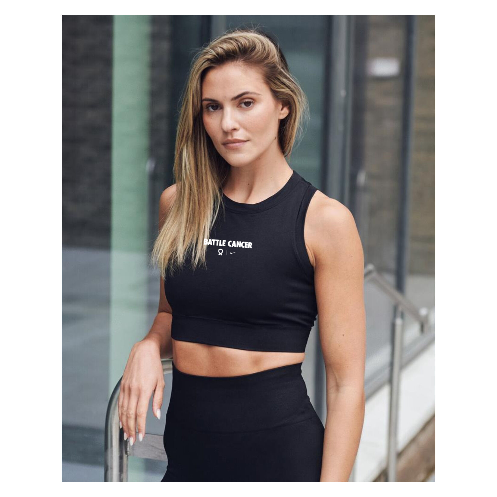 Prestige LADIES CROPPED TANK - Black