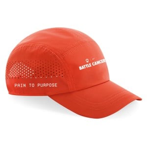 Battle Cancer Running Cap - Chilli Red