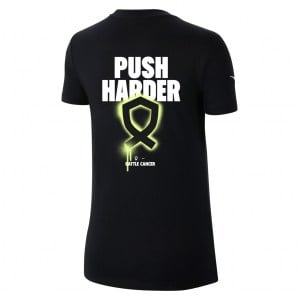 Womens Push Harder Tee - Black/White