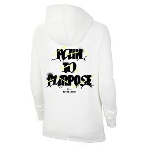 Womens Pain To Purpose Hoodie - White/White/Wolf Grey