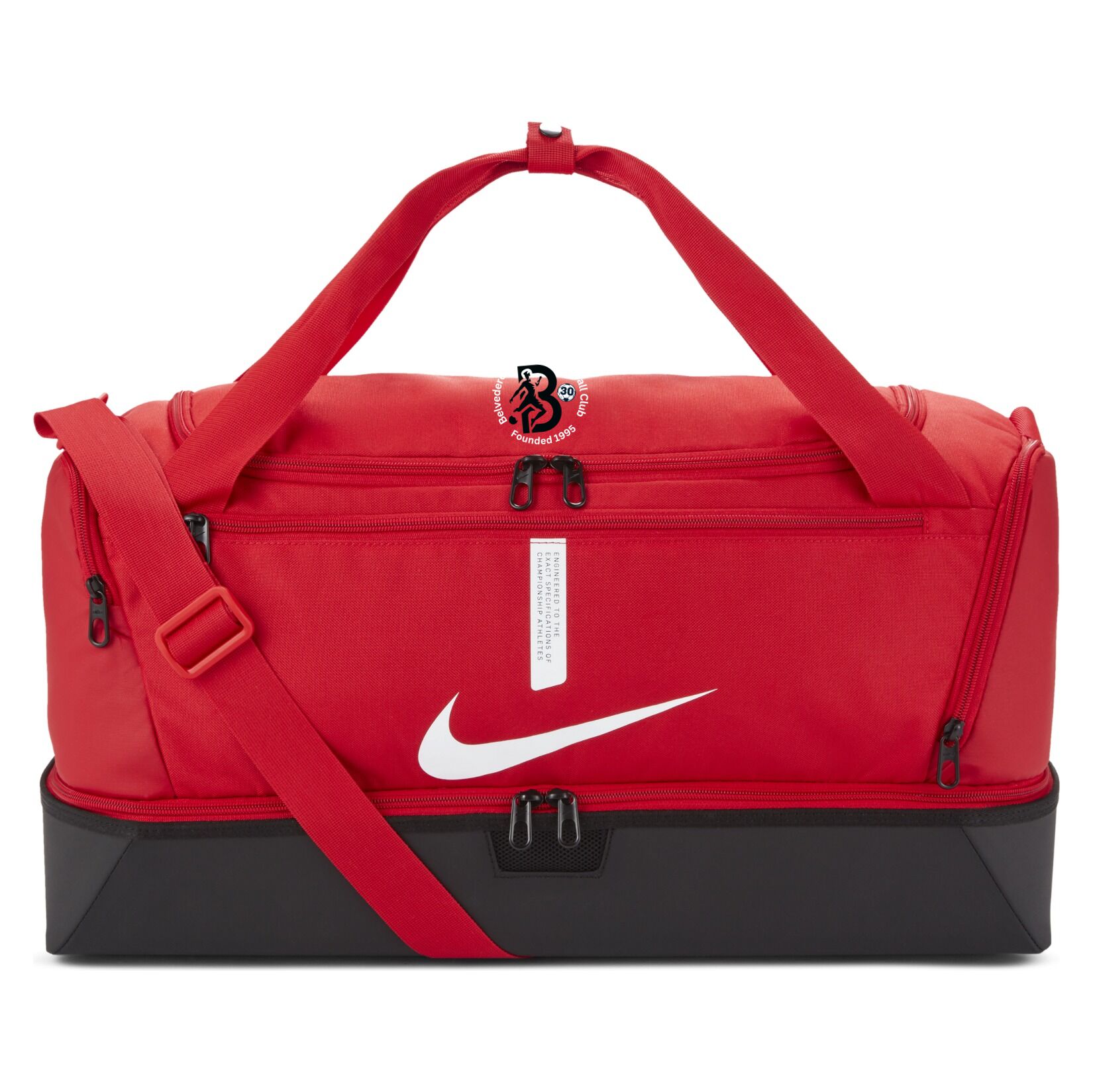 Nike Academy Team Hardcase Duffel Bag (Medium) - University Red/Black/White