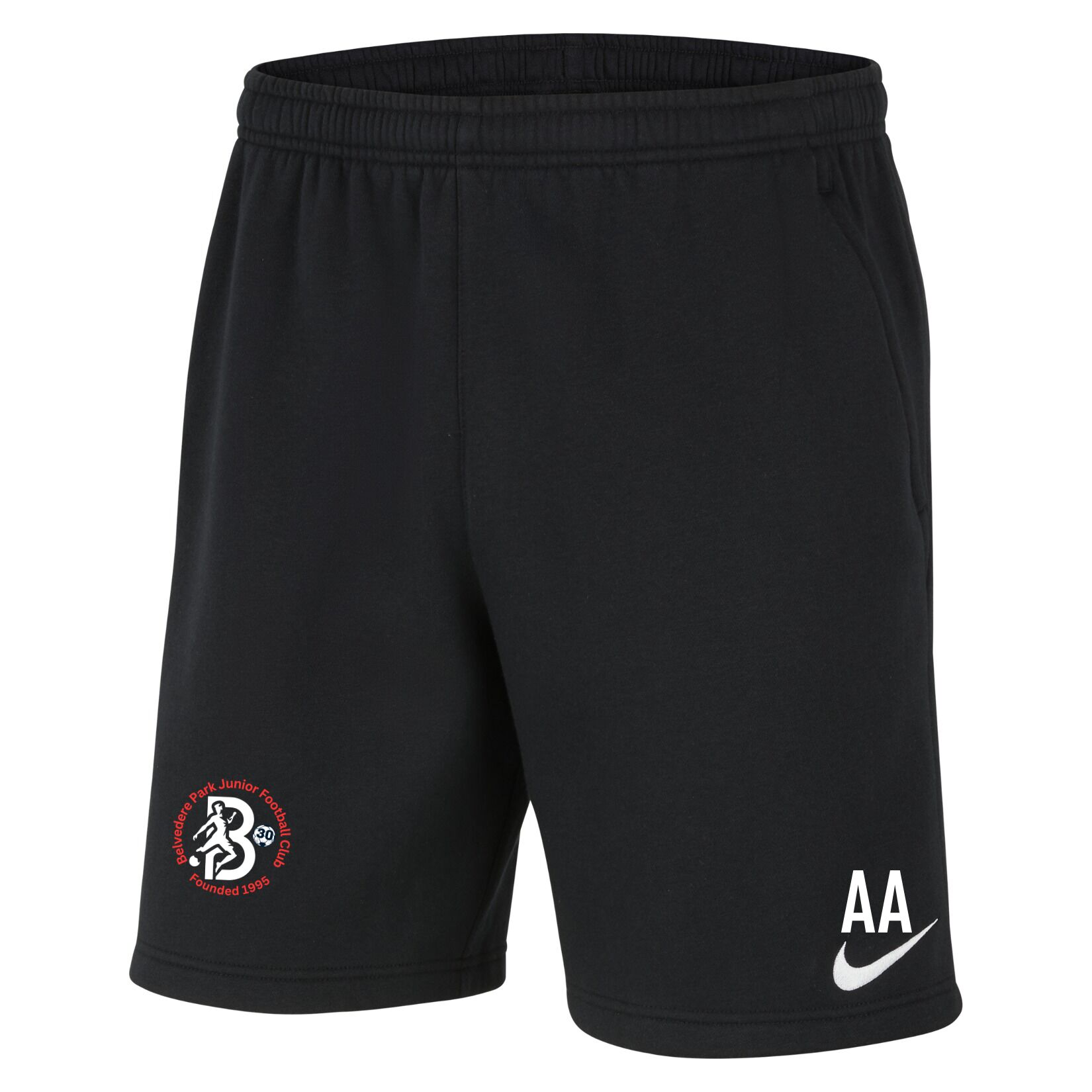 Nike Team Club 20 Fleece Shorts (M) - Black/White/White