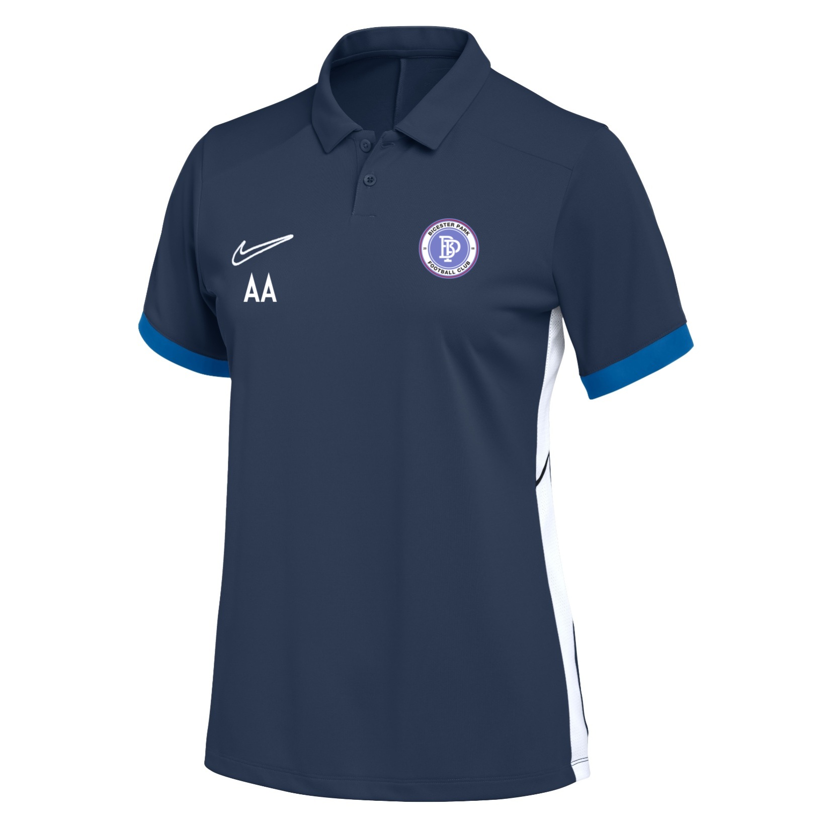 Nike Dri-FIT Academy 25 Polo (W) - Obsidian/Royal Blue/White