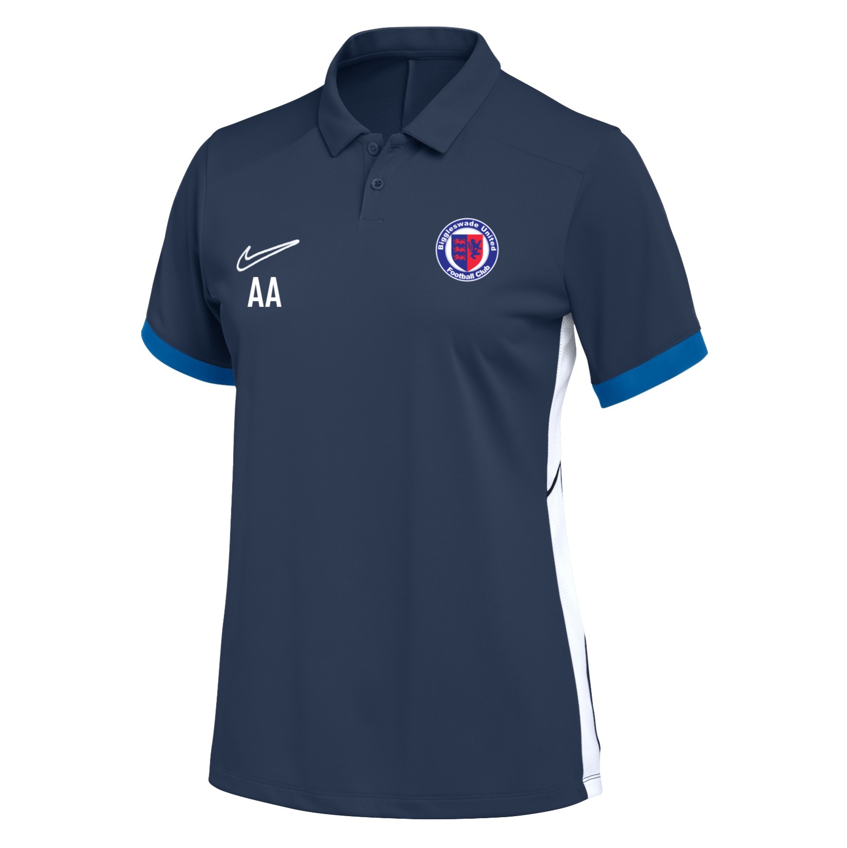 Nike Dri-FIT Academy 25 Polo (W) - Obsidian/Royal Blue/White
