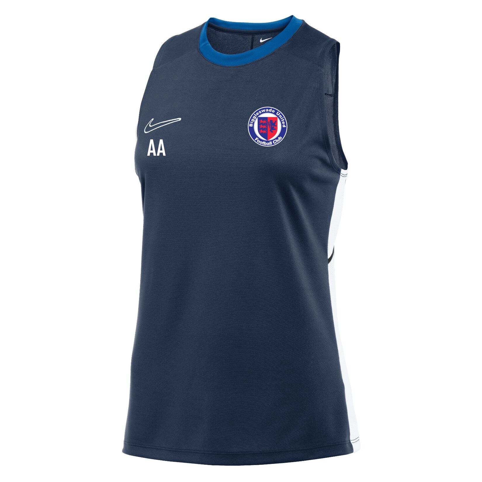 Nike Dri-FIT Academy 25 Sleeveless Top (W) - Obsidian/Royal Blue/White