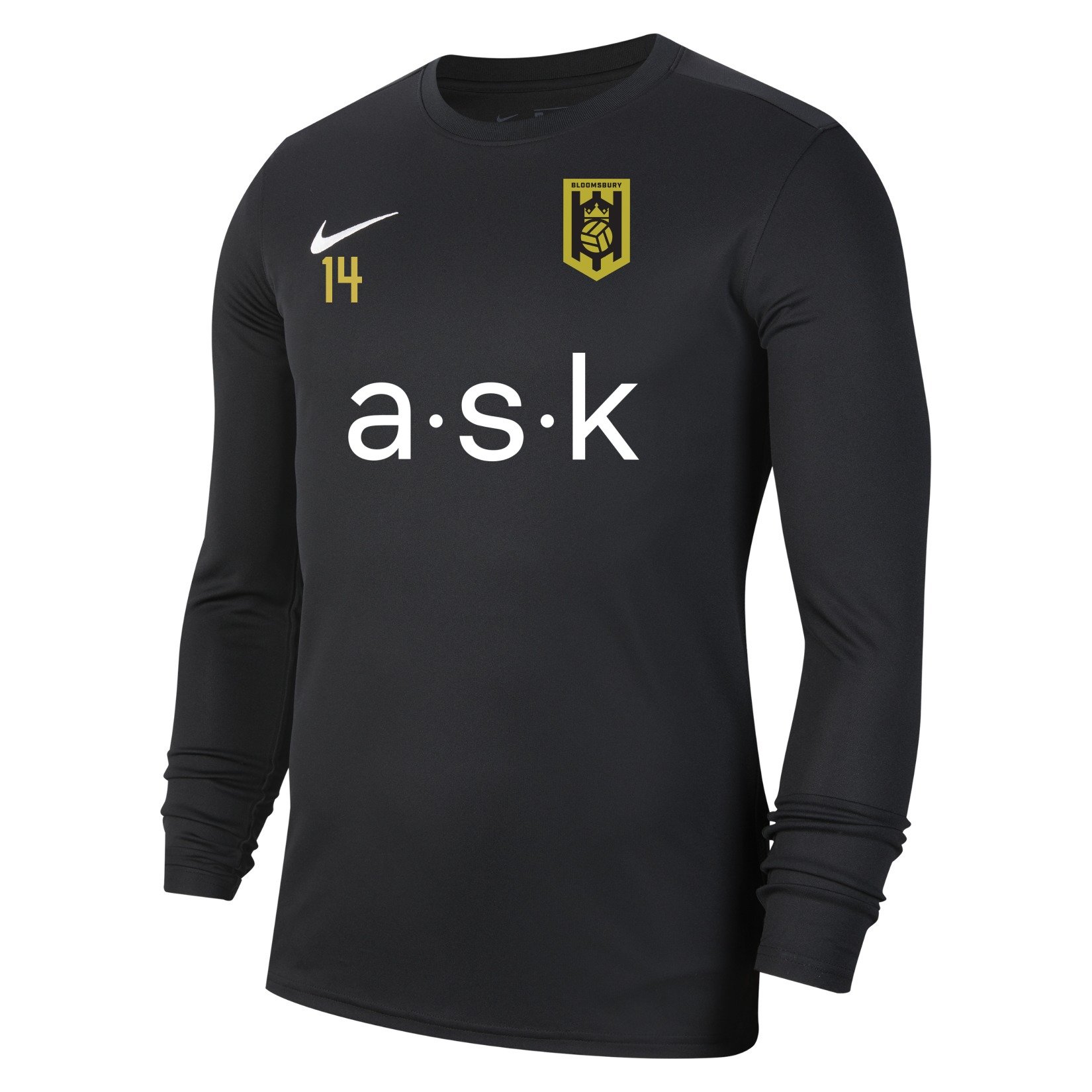 Nike Park VII Dri-FIT Long Sleeve Football Shirt - Black/White