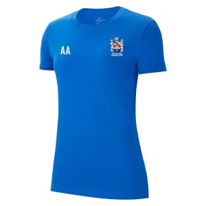 Nike Womens Team Club 20 Cotton T-Shirt (W) Royal Blue-White