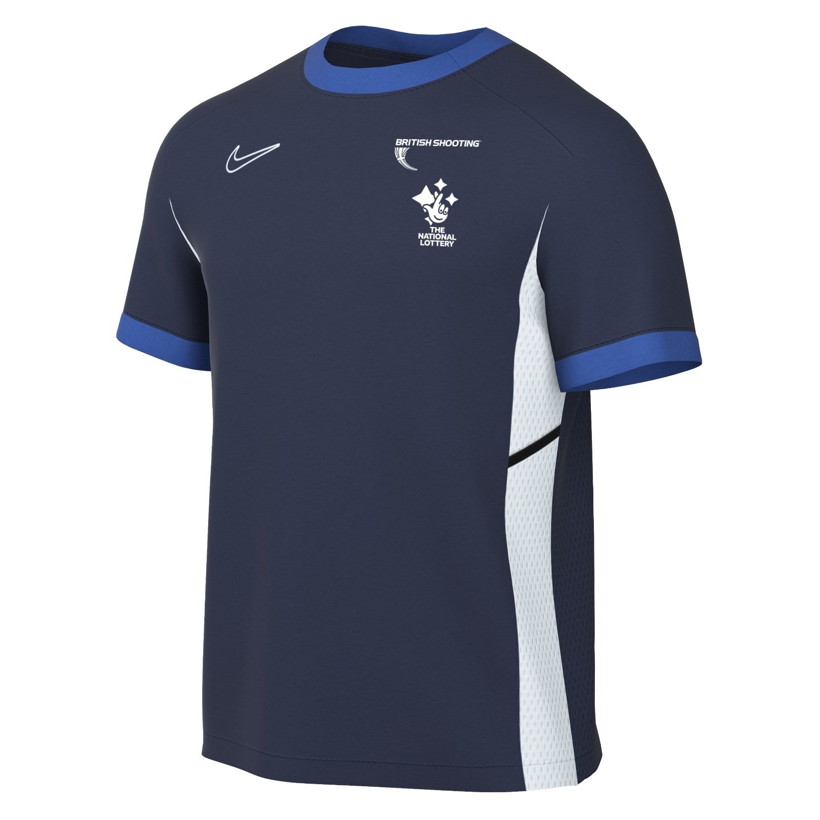 British Shooting Athlete Tee - Navy - Obsidian/Royal Blue/White