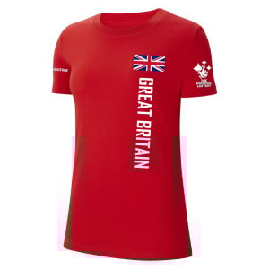 Nike Womens Team Club 20 Cotton T-Shirt (W) University Red-White
