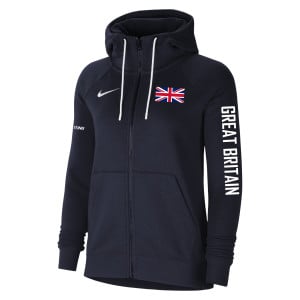 Nike Womens Team Club 20 Full-Zip Hoodie (W) Obsidian-White-White