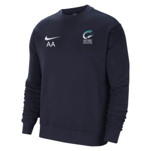 Nike Team Club 20 Fleece Crew Sweatshirt - Obsidian/White/White