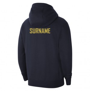 Nike Team Club 20 Fleece Full-Zip Hoodie - Obsidian/White/White