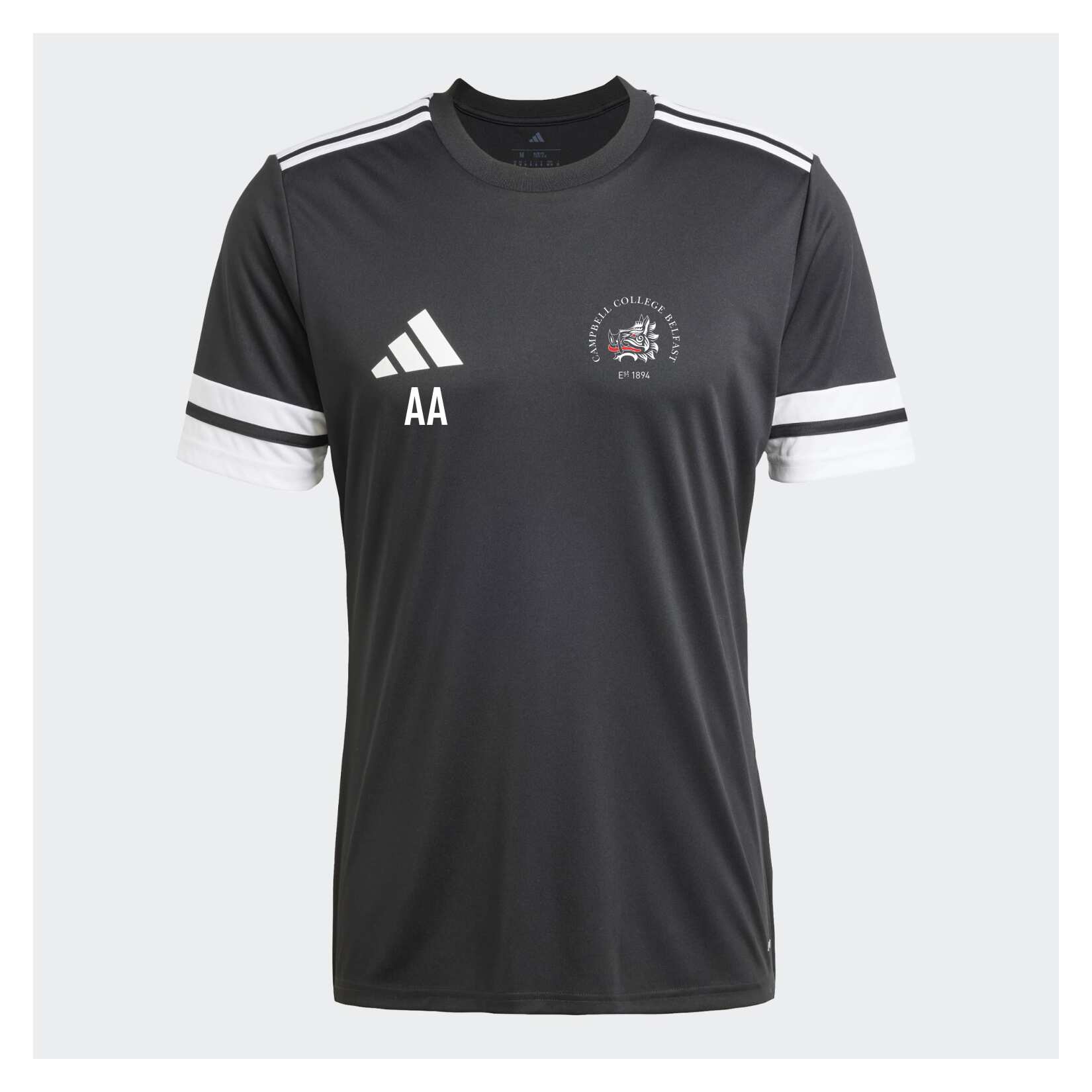 adidas Squadra 25 Short-Sleeve Jersey - Black/White