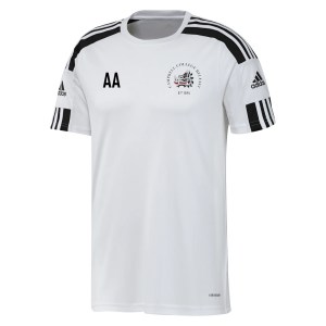 adidas Squadra 21 Short Sleeve Shirt (M) White-Black