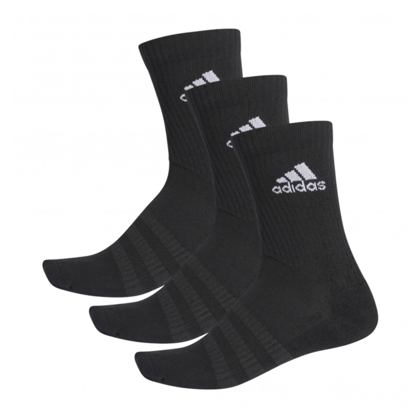 Adidas-LP Cushioned Crew Socks 3 Pairs Black-Black-White