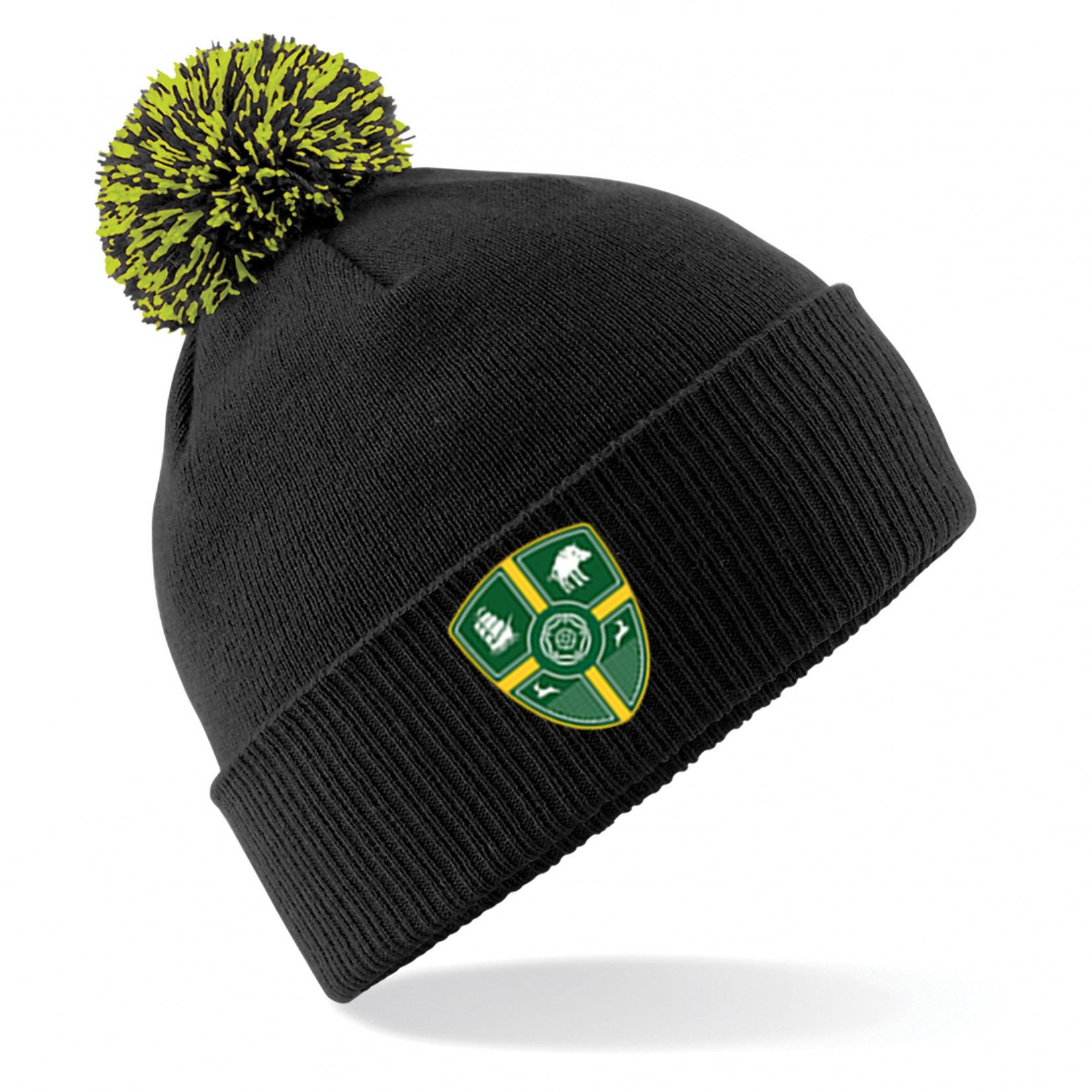 Snowstar Beanie Black-Lime